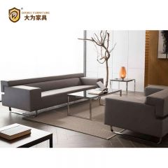 簡(jiǎn)約商務(wù)接待洽談沙發(fā) 西皮牛皮真皮沙發(fā)DWDA8102