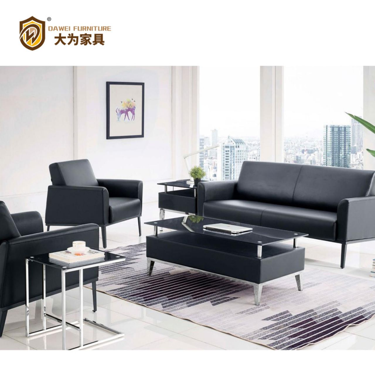 家居沙發 西皮牛皮沙發 客廳沙發DWDA8034